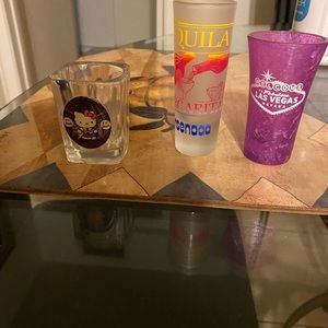 Three shot glasses for 16